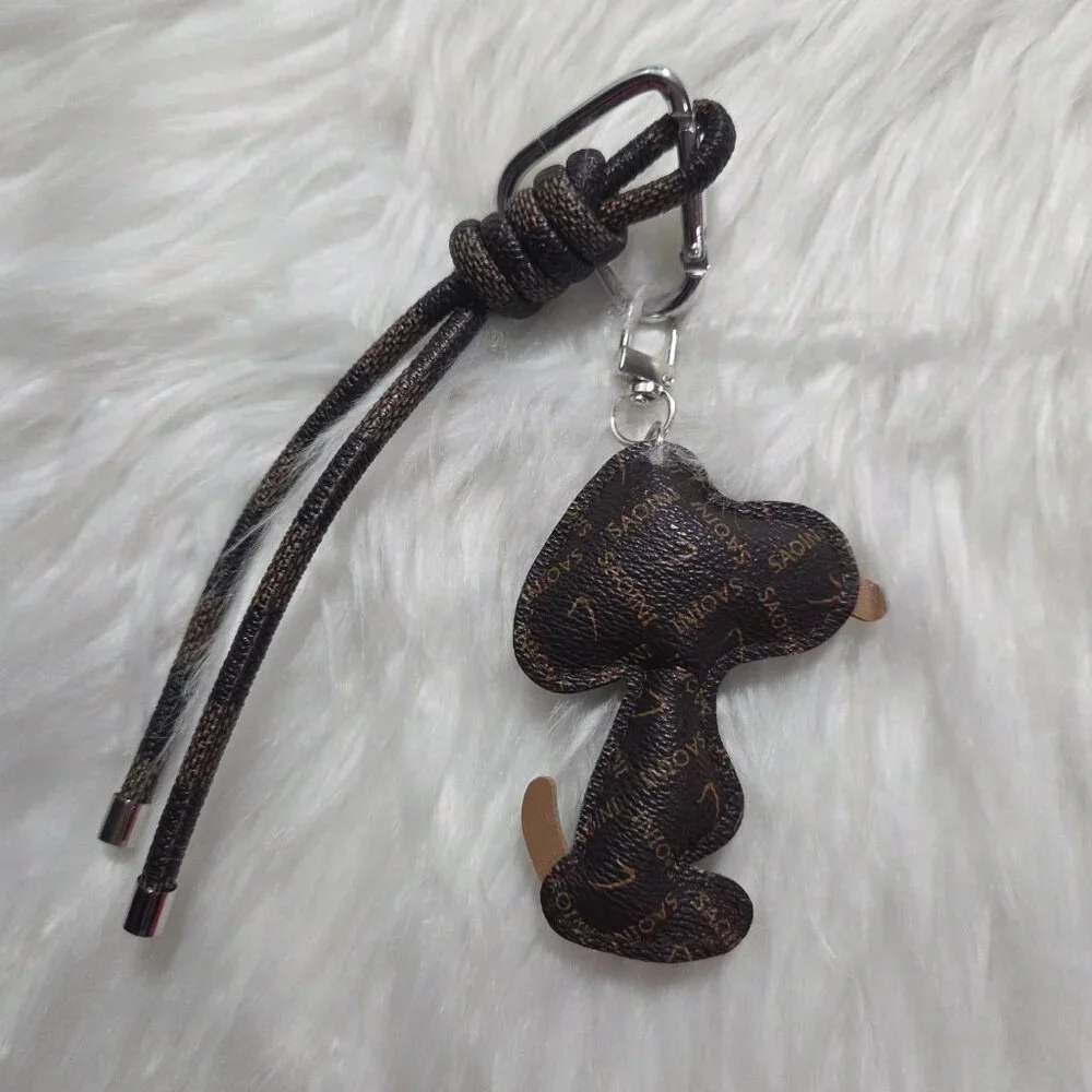 Peanuts Snoopy Faux Leather Keychain